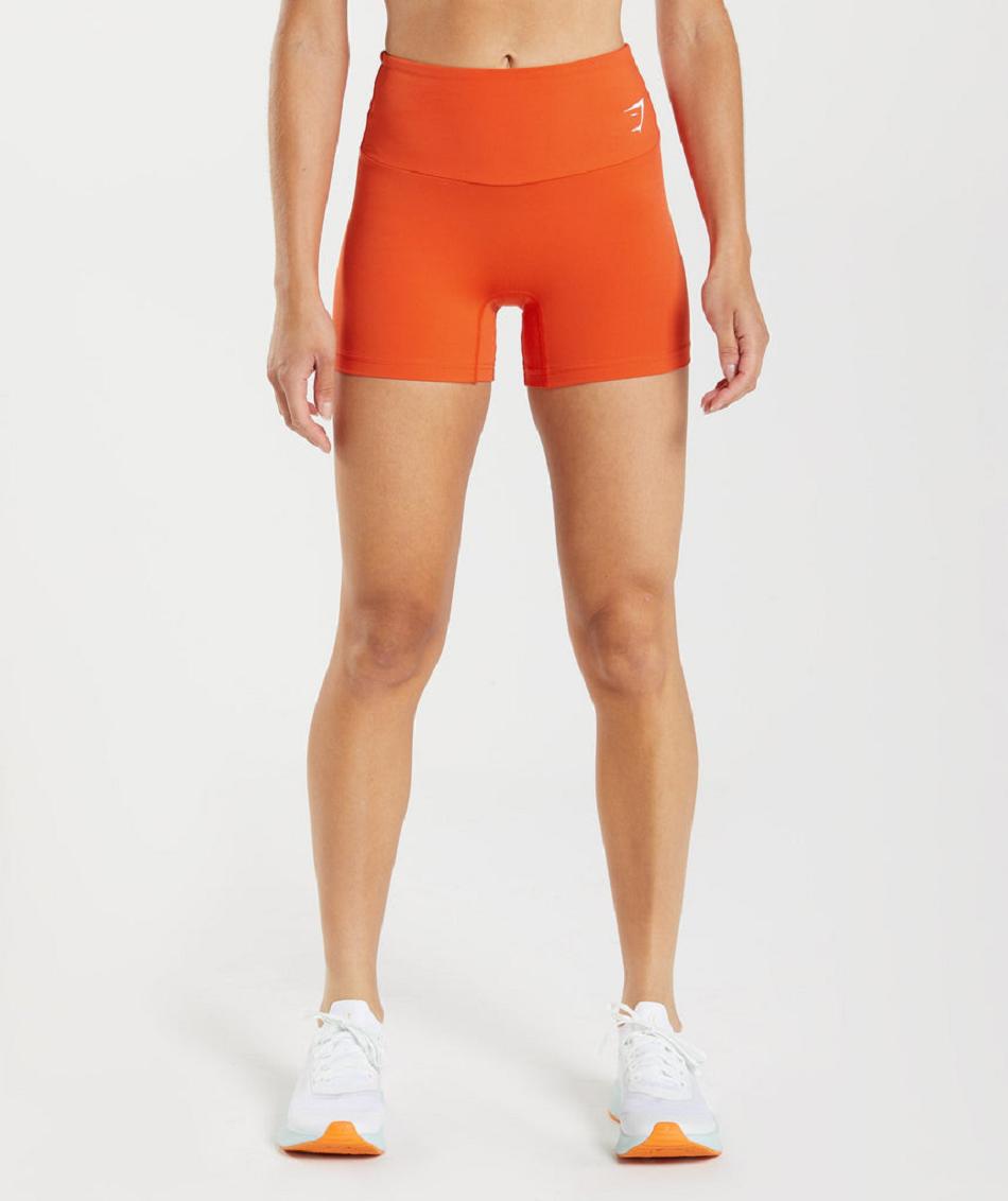 Szorty Damskie Gymshark Treningowe Tight Czerwone | PL 2353WNB